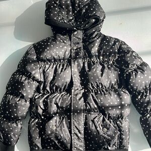 EUC Appaman metallic silver heart ❤️ puffer coat